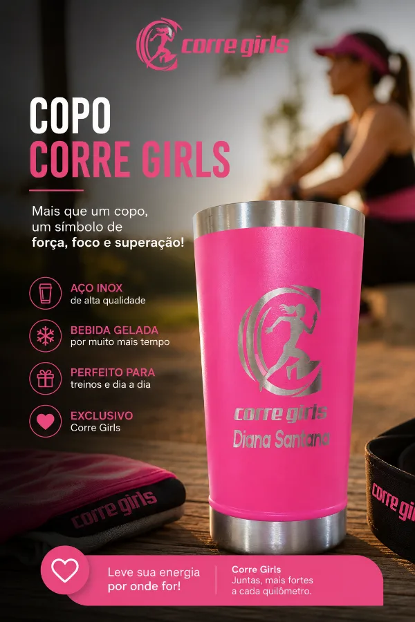 Copo Térmico Personalizado (Rosa)